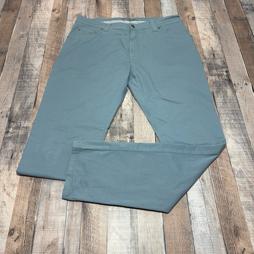 Neiman Marcus Pants Men's 38 Blue Made in Italy Stretch 5 Pocket Casual Designer